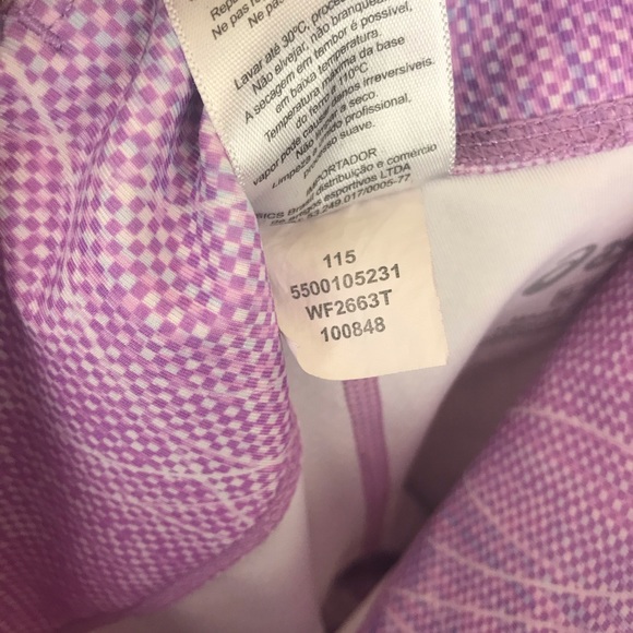 OASICS purple knee Leggings Size M - Picture 9 of 10